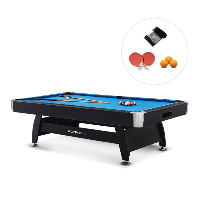 ActiveGo BreakShot 8ft Pool Table with 3-IN-1 Top