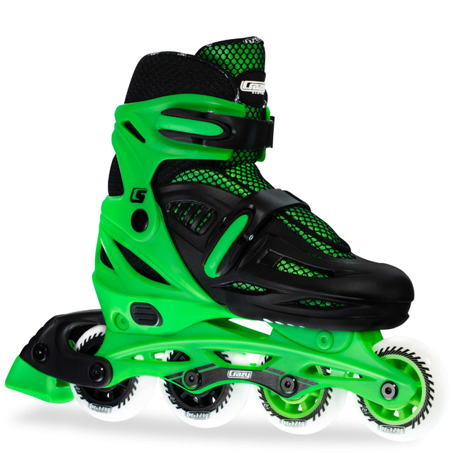 Crazy Skates Blade Green Size Adjustable Inline Skates