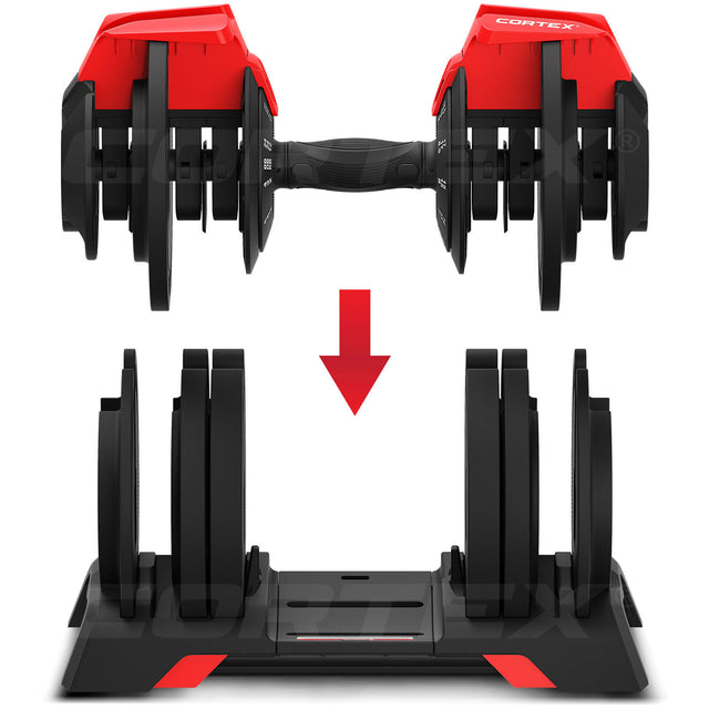 CORTEX Revolock V2 24kg Adjustable Steel Dumbbell Barbell Kettlebell All-in-One (Single)