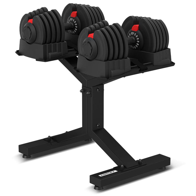 CORTEX Revolock V2 80kg Pair Set Adjustable Steel Dumbbell Barbell All-in-One with Stand
