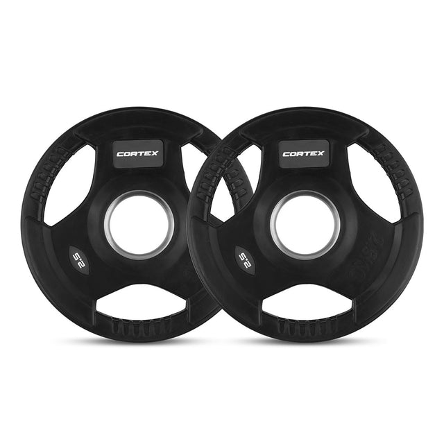 CORTEX SM20 100kg Olympic Tri-Grip Weights, Bar, 48kg Revolock and Bench Set