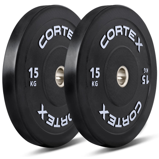 CORTEX Black Series V3 Rubber Olympic Bumper Plate 50mm 15kg (2 Pack)