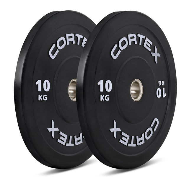 CORTEX 75kg Black Series V3 Bumper Plate Set with ATHENA100 Barbell
