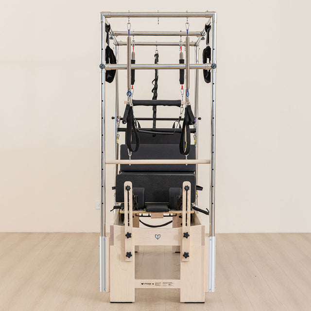 Lifespan Fitness Contour Cadillac Pilates Reformer with Full Trapeze Table (Black)