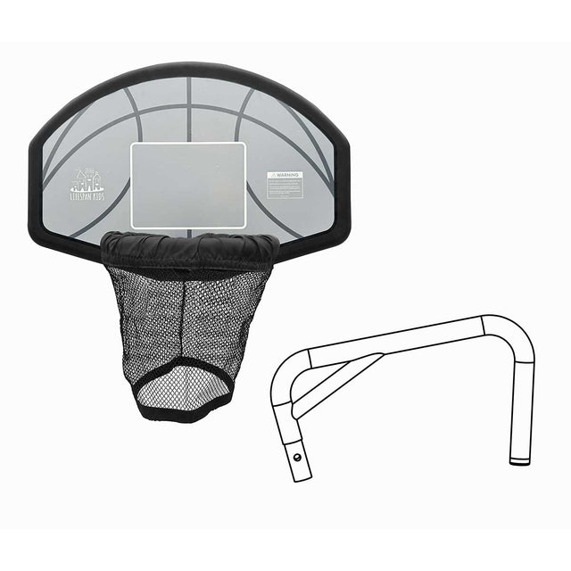 Lifespan Kids Swish Basketball Ring with BR10 Bracket BounceZone Round Trampoline