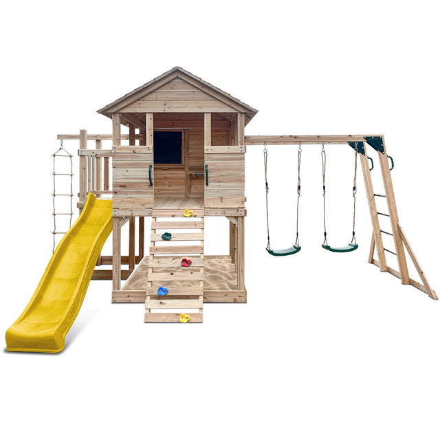 Lifespan Kids Kingston Cubby House with 2.2m Yellow Slide