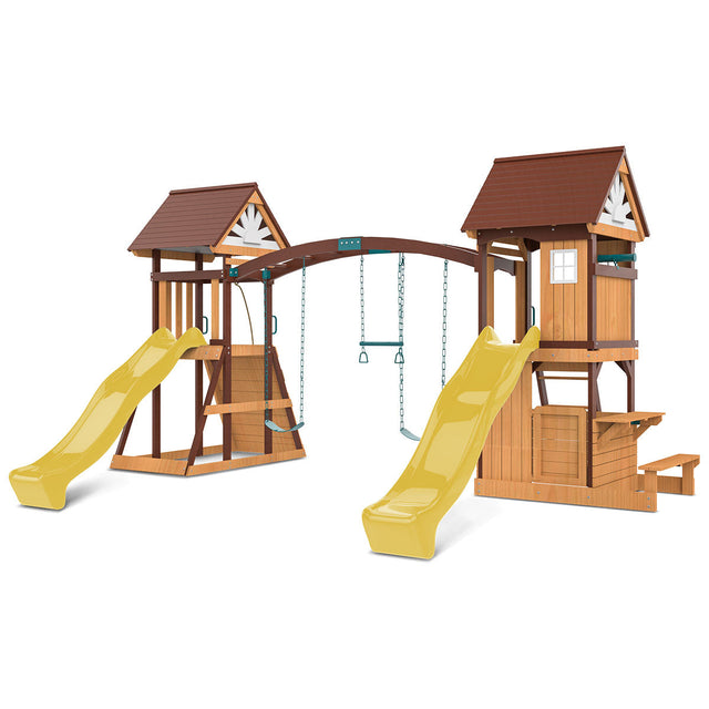 Lifespan Kids Armadale Play Centre Set with 2 x 2.2m Yellow Slides