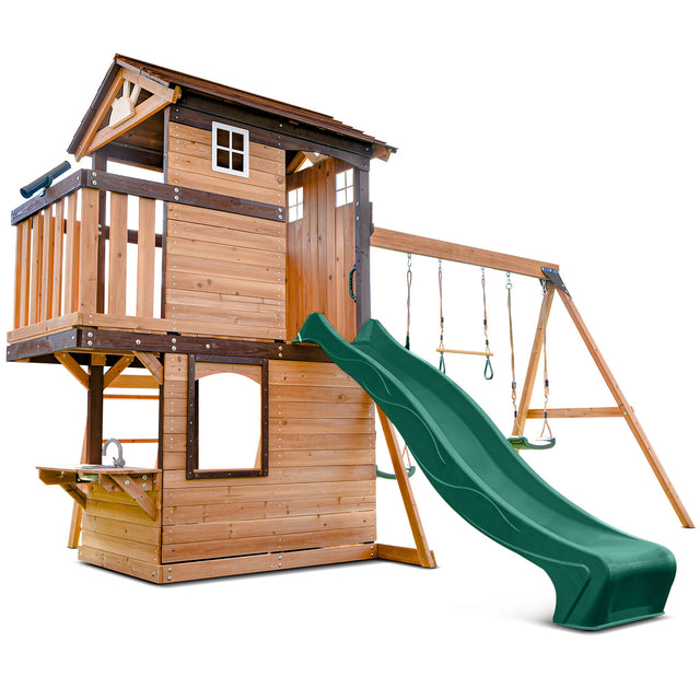 Lifespan Kids Darlington Play Centre Set with 2.2m Green Slide