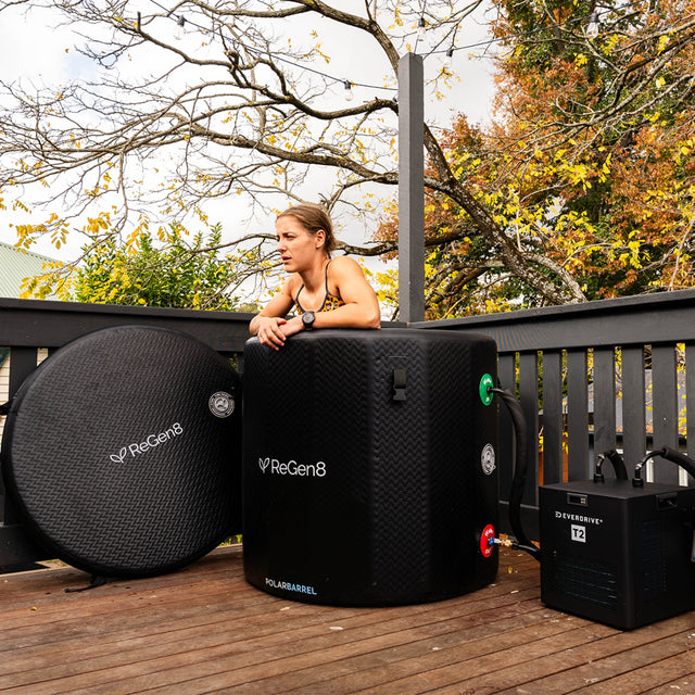Regen8 PolarBarrel Cold Plunge Ice Bath with T2 Chiller Unit