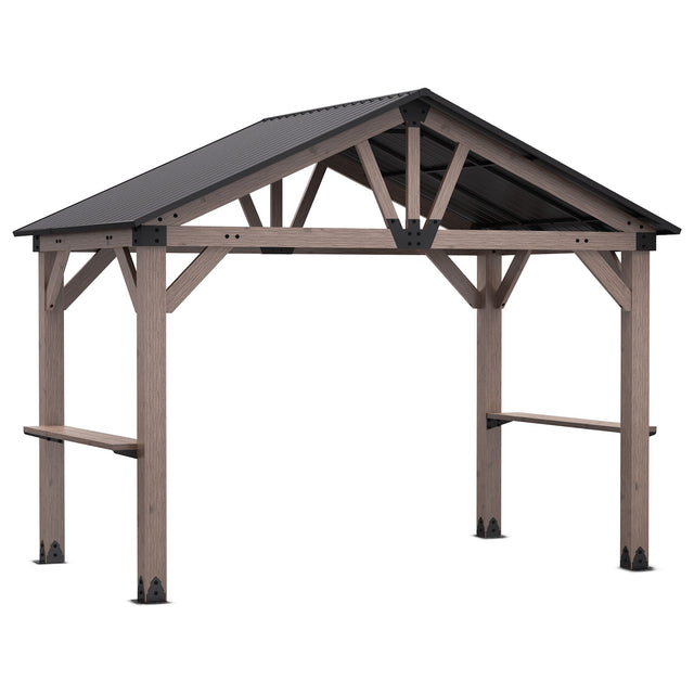Yardtopia Oslo XL 3.6m x 2.4m BBQ/Grill Timber & Steel Gable Roof Gazebo