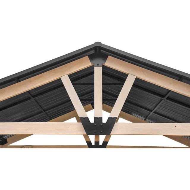 Yardtopia Oslo XL 3.6m x 2.4m BBQ/Grill Timber & Steel Gable Roof Gazebo