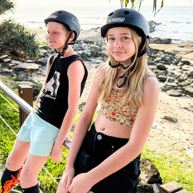 Crazy Skates PROTEXION Black Skate Helmet