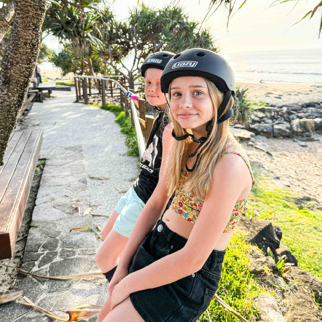 Crazy Skates PROTEXION Black Skate Helmet