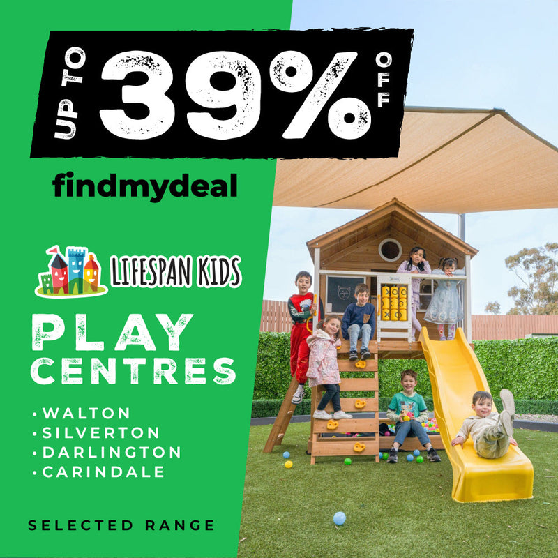 Explore our range of outdoor play centres for kids. Featuring swings, slides, and more, these play centres are perfect for backyard fun. Shop now at Rolling Warehouse Deals!