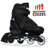 Crazy Skates Blade Black  Size Adjustable Inline Skates