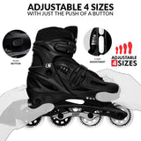Crazy Skates Blade Black  Size Adjustable Inline Skates