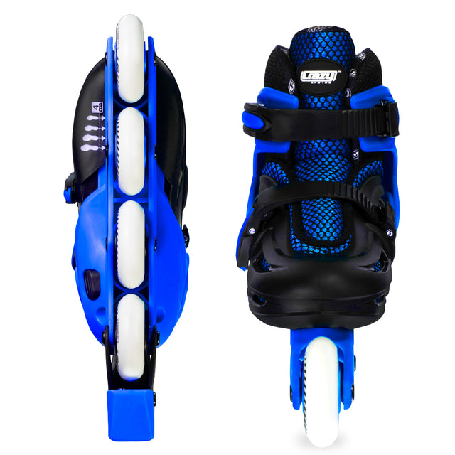 Crazy Skates Blade Blue Size Adjustable Inline Skates