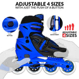 Crazy Skates Blade Blue Size Adjustable Inline Skates