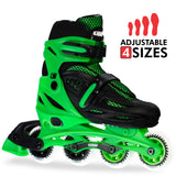 Crazy Skates Blade Green Size Adjustable Inline Skates