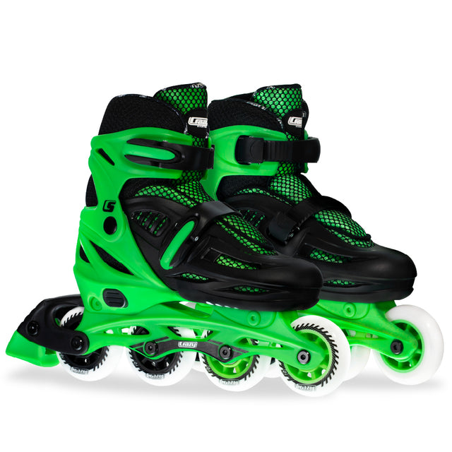 Crazy Skates Blade Green Size Adjustable Inline Skates