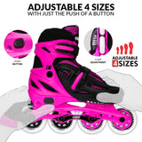 Crazy Skates Blade Pink Size Adjustable Inline Skates