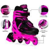 Crazy Skates Blade Pink Size Adjustable Inline Skates
