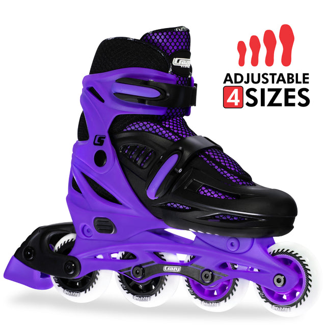 Crazy Skates Blade Purple Size Adjustable Inline Skates