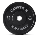CORTEX 25kg Black Series V2 50mm Rubber Olympic Bumper Plate (Pair)