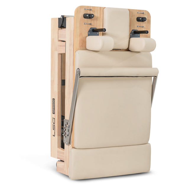 LSG GPR500 Folding Wooden Pilates Reformer Machine (Beige)
