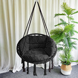Lifespan Kids Hammock Hanging Swing Chair with Cushions in Black