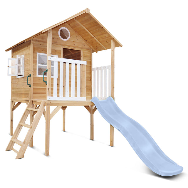 Lifespan Kids Archie Cubby House (Elevated) with 1.8m Slide (Pastel Blue)