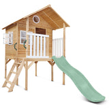 Lifespan Kids Archie Cubby House (Elevated) with 1.8m Slide (Pastel Green)