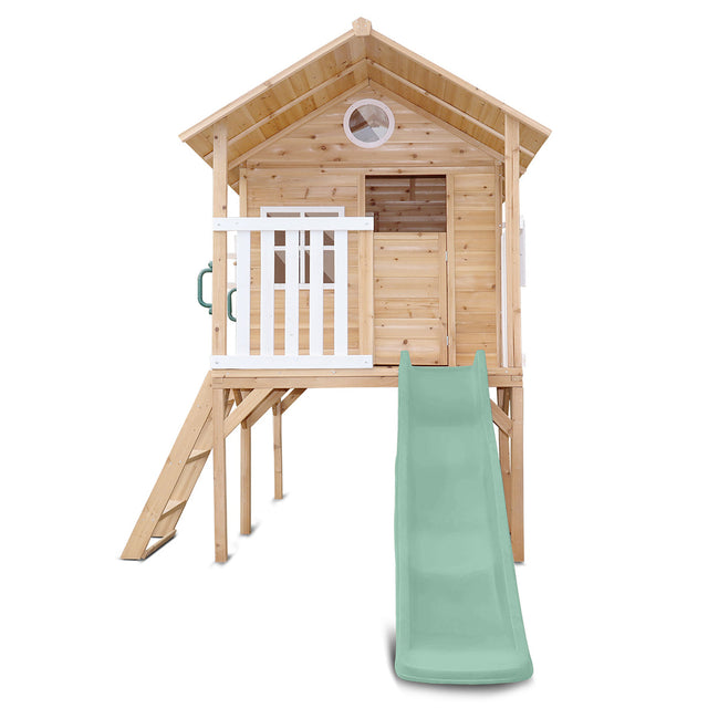 Lifespan Kids Archie Cubby House (Elevated) with 1.8m Slide (Pastel Green)