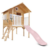 Lifespan Kids Archie Cubby House (Elevated) with 1.8m Slide (Pastel Pink)