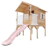 Lifespan Kids Archie Cubby House (Elevated) with 1.8m Slide (Pastel Pink)