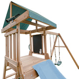 Lifespan Kids Greenvale Swing Set & Play Centre with 1.8m Slide (Pastel Blue)