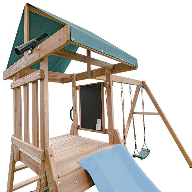 Lifespan Kids Greenvale Swing Set & Play Centre with 1.8m Slide (Pastel Blue)