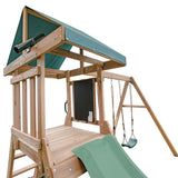 Lifespan Kids Greenvale Swing Set & Play Centre with 1.8m Slide (Pastel Green)