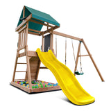 Lifespan Kids Greenvale Play Centre with 1.8m Yellow Slide
