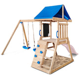 Lifespan Kids Hazelbrook Swing Set & Play Centre with 1.8m Slide (Pastel Pink)