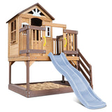 Lifespan Kids Silverton Cubby House with 1.8m Slide (Pastel Blue)