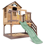 Lifespan Kids Silverton Cubby House with 1.8m Slide (Pastel Green)