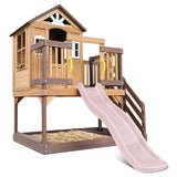 Lifespan Kids Silverton Cubby House with 1.8m Slide (Pastel Pink)
