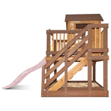 Lifespan Kids Silverton Cubby House with 1.8m Slide (Pastel Pink)