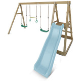 Lifespan Kids Winston Swing Set with Climb & 1.8m Slide (Pastel Blue)