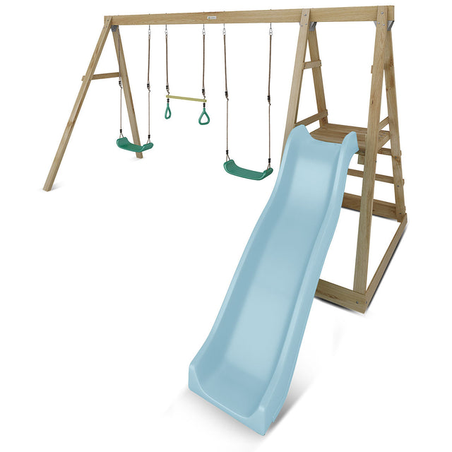 Lifespan Kids Winston Swing Set with Climb & 1.8m Slide (Pastel Blue)