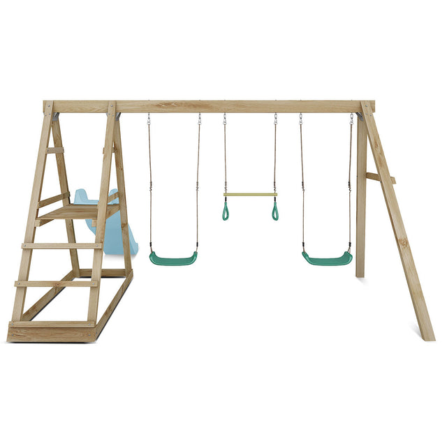 Lifespan Kids Winston Swing Set with Climb & 1.8m Slide (Pastel Blue)