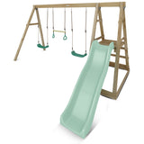 Lifespan Kids Winston Swing Set with Climb & 1.8m Slide (Pastel Green)