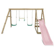 Lifespan Kids Winston Swing Set with Climb & 1.8m Slide (Pastel Pink)