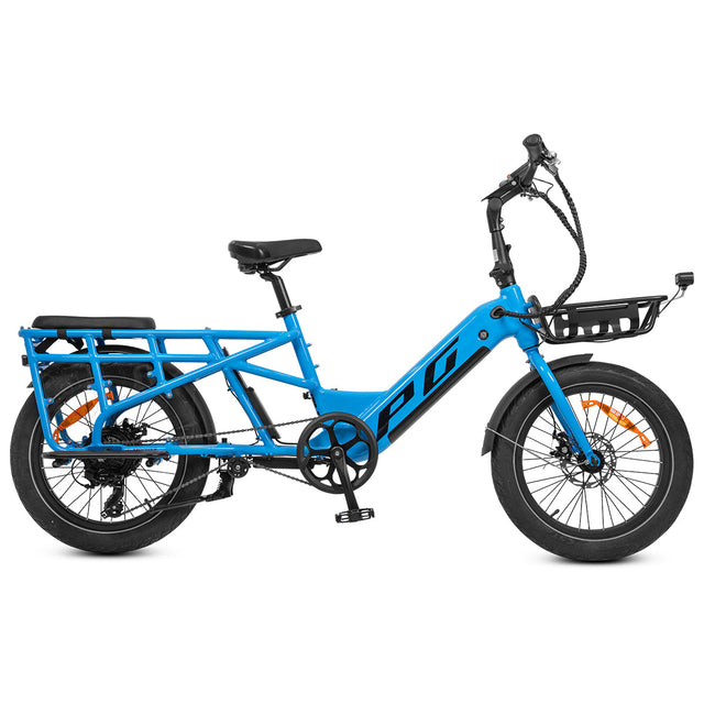 Progear Bikes E-Moover E-Cargo Bike + Accessory Kit - Electric Blue
